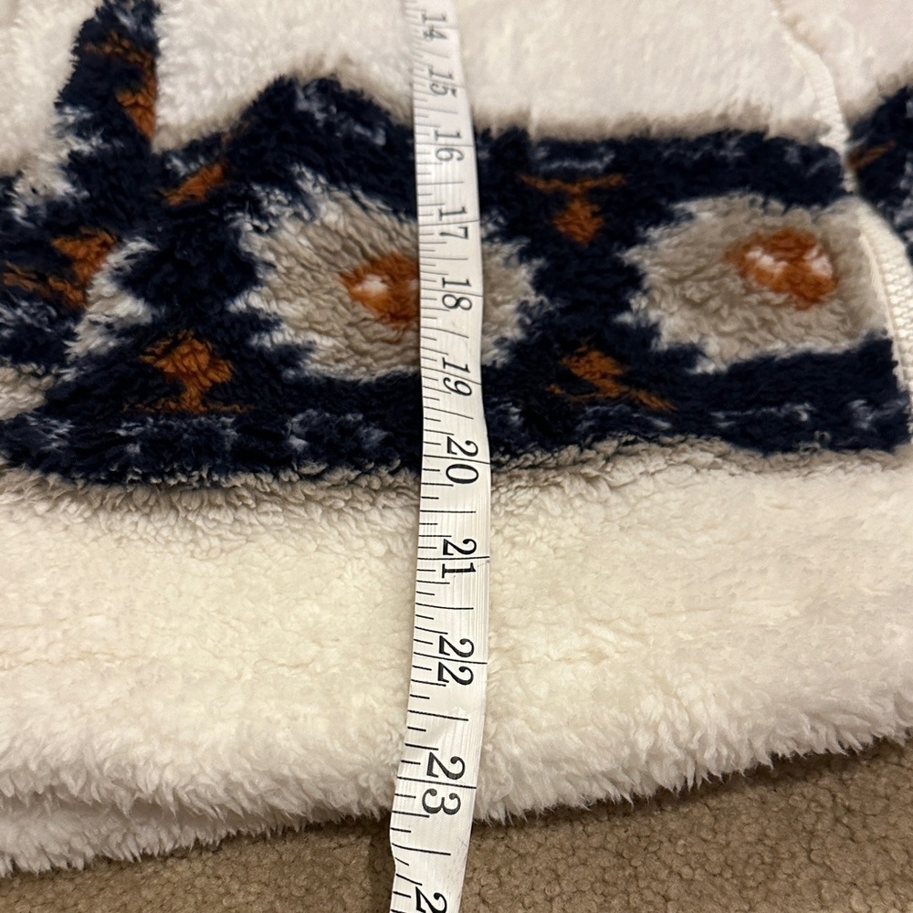 Lucky Brand White and Navy Teddy Jacket​​ - Picture 5 of 7
